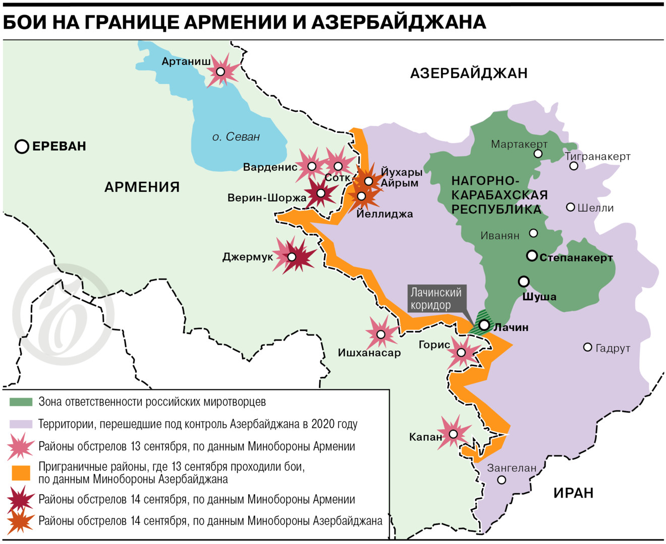 бои на границе Армении и Азербайджана